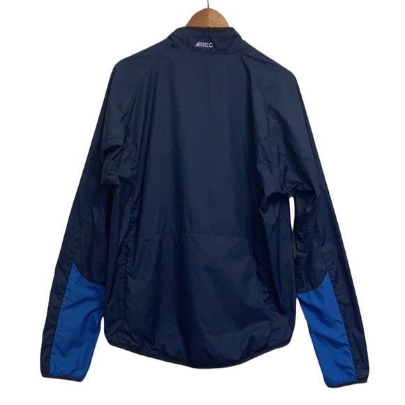MEC Jacket Mens Large Blue Lightweight Cycling Full Zip - Picture 2 of 11